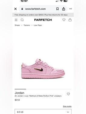 Jordan  Air Jordan 1 Low 'Method of Make Perfect Pink' - women’s size 9